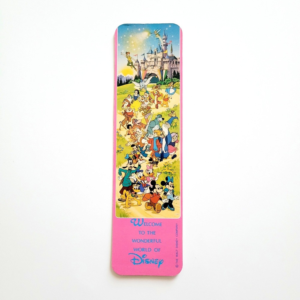 Vintage 80s Welcome to Wonderful World Disney Bookmark - One Stop Posters 26-081